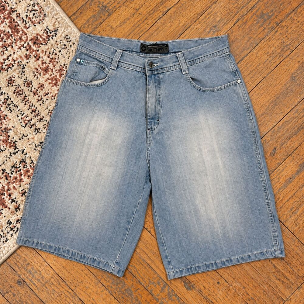 Southpole Light Wash Denim Shorts Size 36